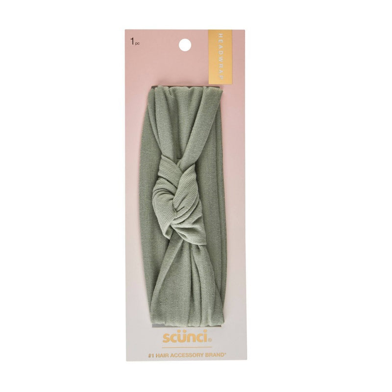 scunci No Damage Stretch Fabric Headbands - Sage Green - All Hair