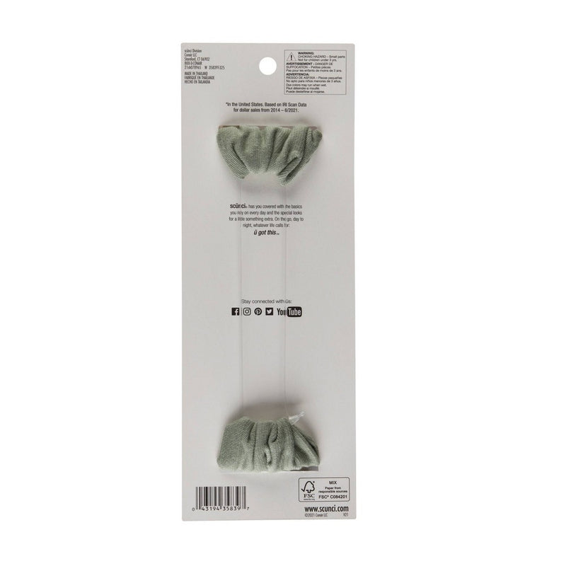 scunci No Damage Stretch Fabric Headbands - Sage Green - All Hair