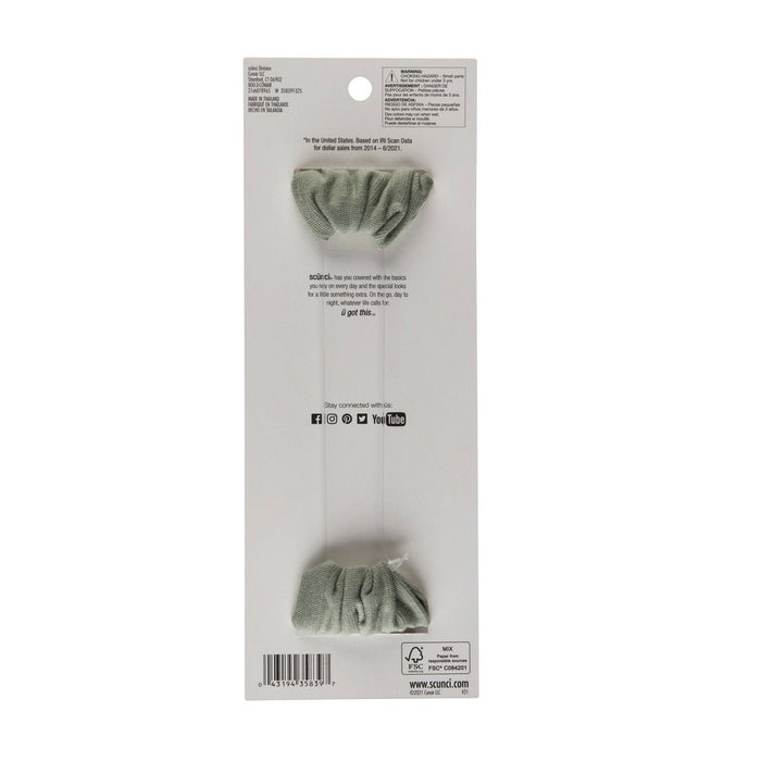 scunci No Damage Stretch Fabric Headbands - Sage Green - All Hair