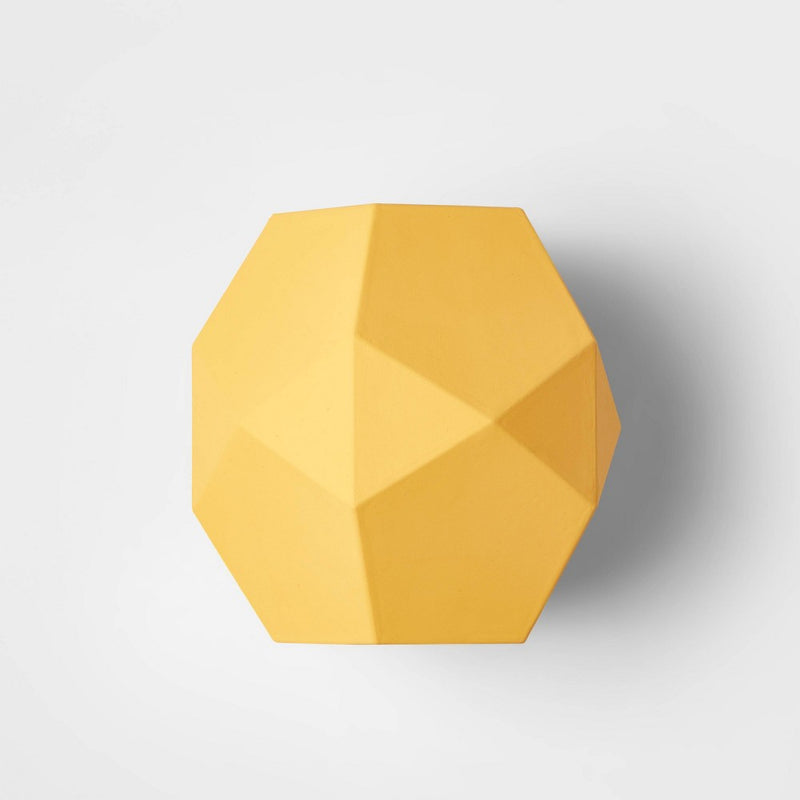 Faceted Treater Rubber Dog Toy - Yellow - Boots & Barkley