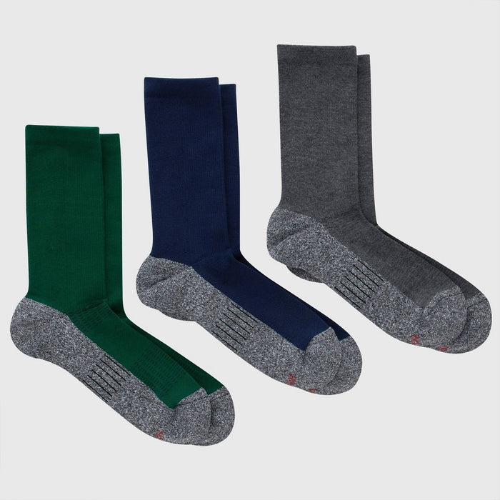 Hanes Premium Men's Total Support Crew Socks 3pk - Green 6-12