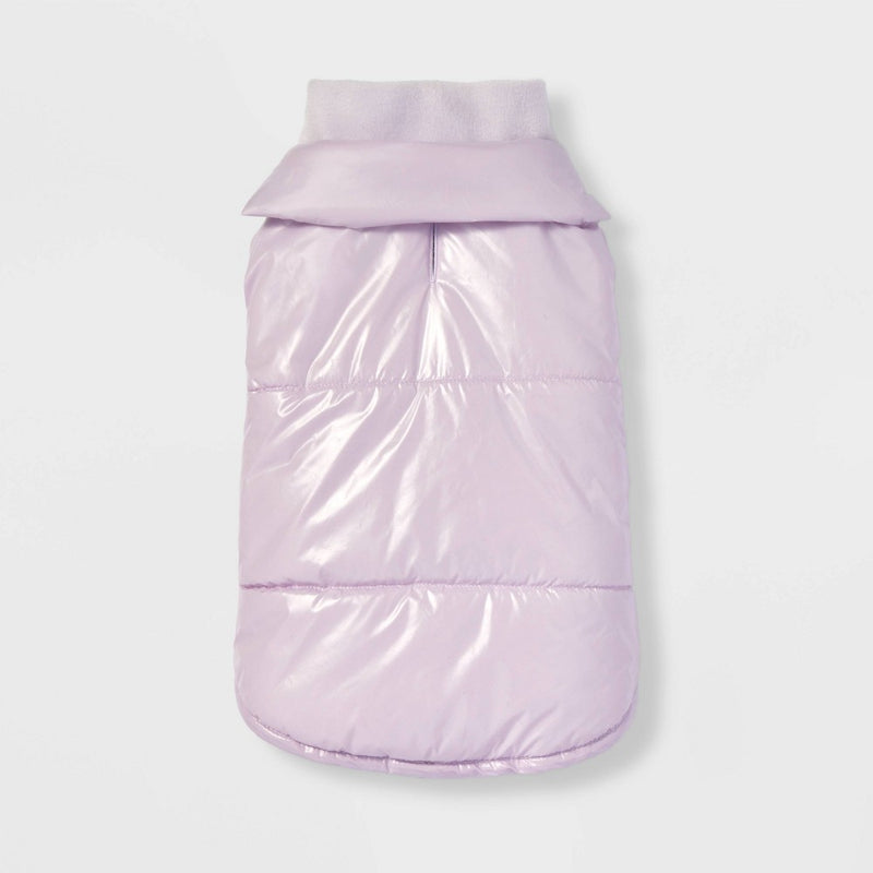Shiny Dog Puffer Vest - Purple - XS - Boots & Barkley