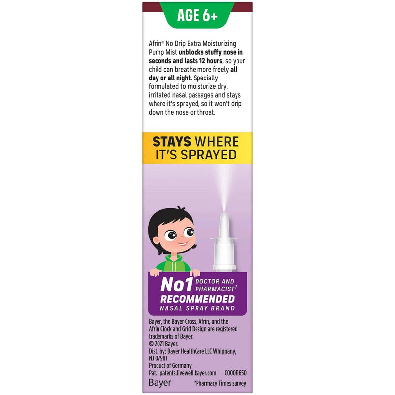 Children's Afrin No Drip Extra Moisturizing 12 hour Stuffy Nose Nasal Spray - 6+years - 0.5 fl oz