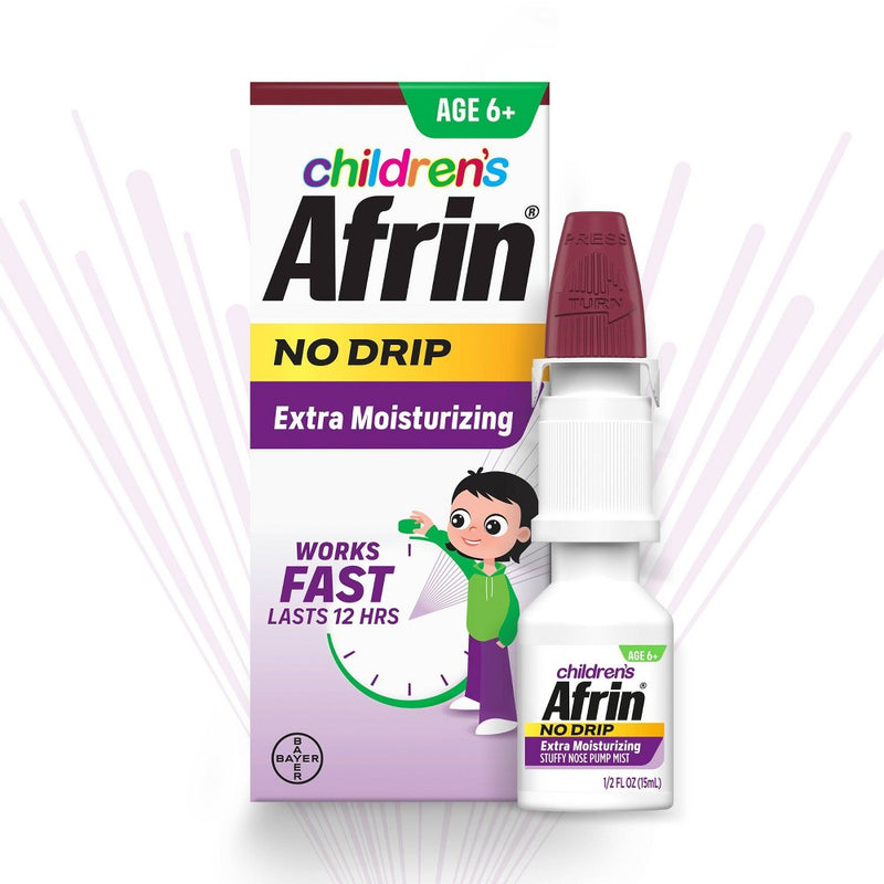 Children's Afrin No Drip Extra Moisturizing 12 hour Stuffy Nose Nasal Spray - 6+years - 0.5 fl oz