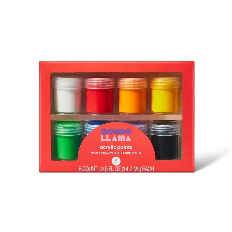 8ct Satin Acrylic Paints - Mondo Llama