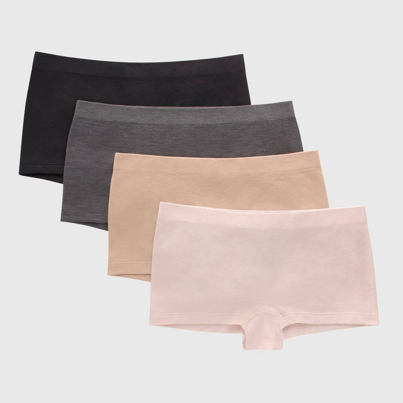 Hanes Girls' 4pk Seamless Boyshorts - Colors May Vary L
