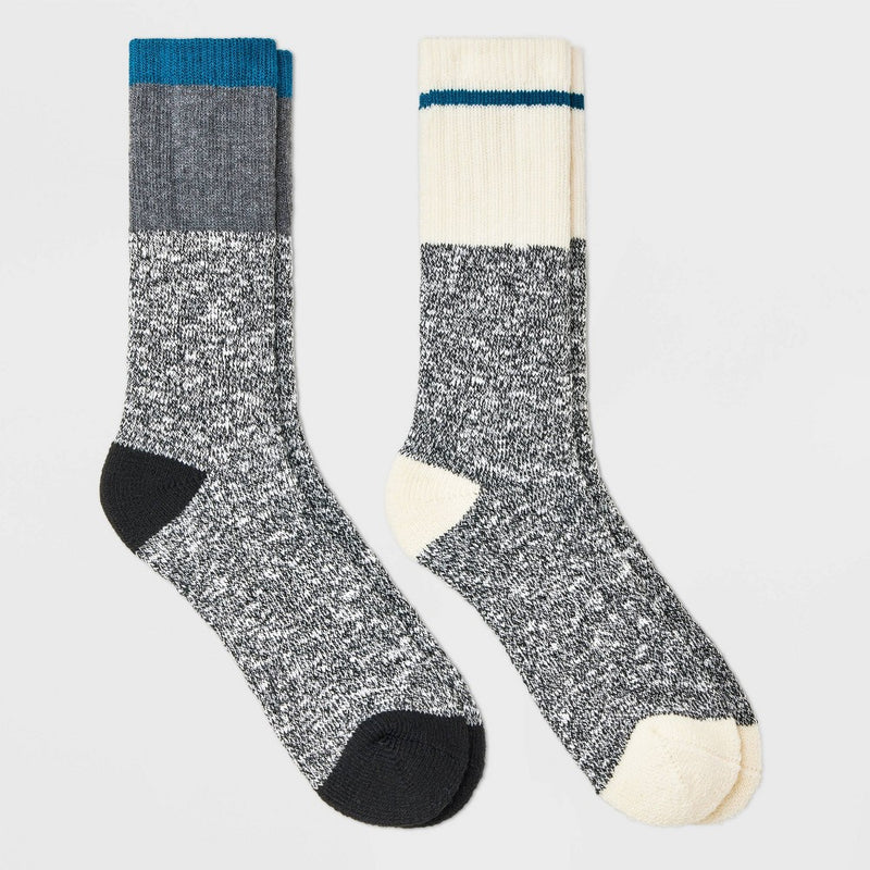 Men's Marl Trailblazer Boot Socks - All In Motion Blue/Gray 6-12