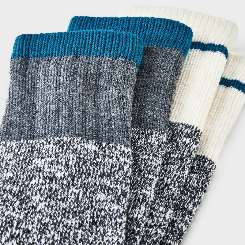 Men's Marl Trailblazer Boot Socks - All In Motion Blue/Gray 6-12