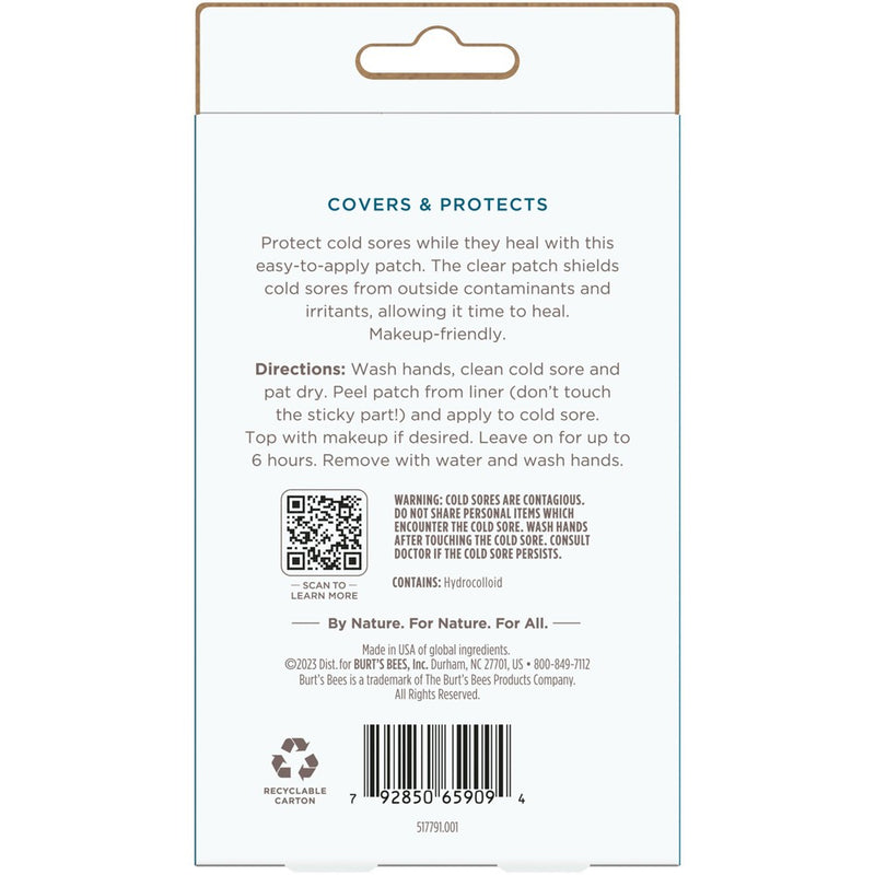 Burt's Bees Clear Cold Sore Patch - 12ct