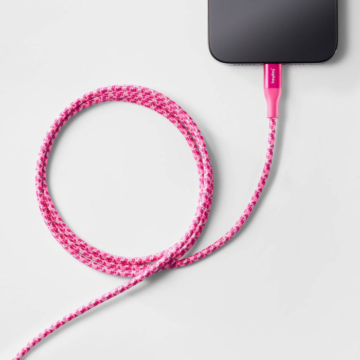 6' Lightning to USB-C Braided Cable - heyday Magenta