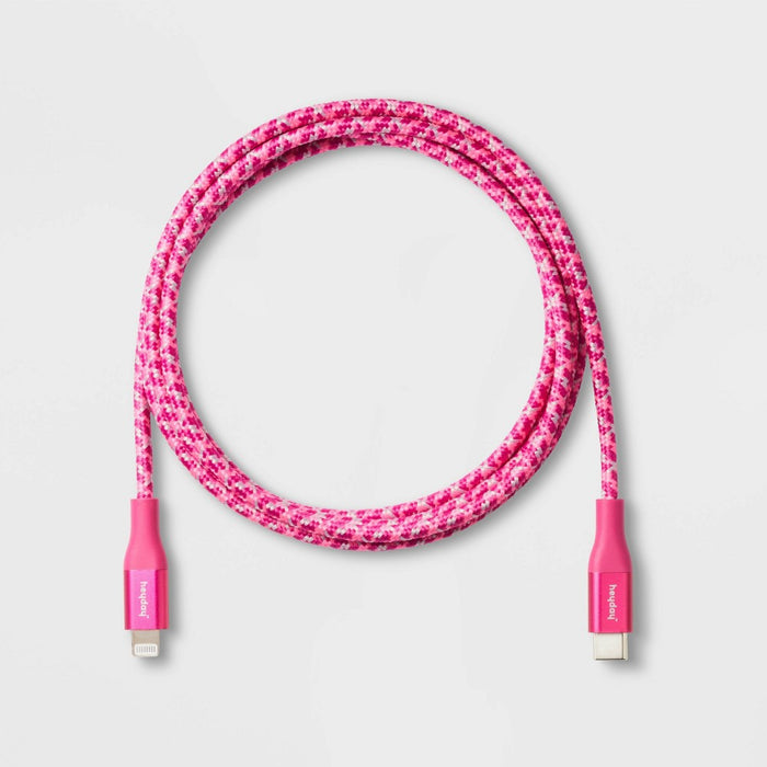 6' Lightning to USB-C Braided Cable - heyday Magenta