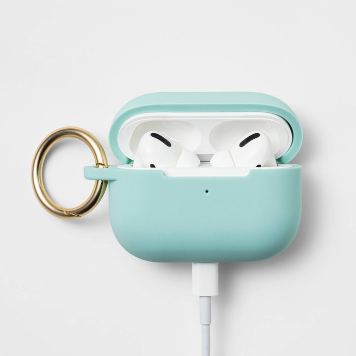 Apple AirPods Pro Silicone Case with Clip - heyday Spring Teal