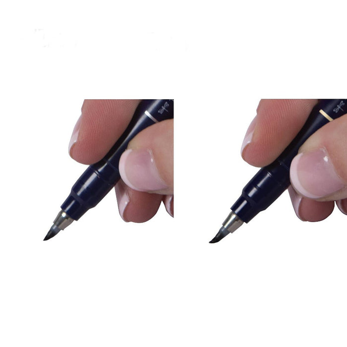2pk Tombow Fudenosuke Calligraphy Fine Point Brush Pens - Black