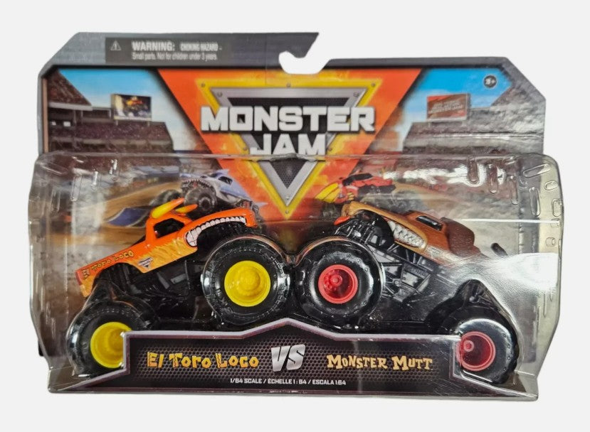 Monster Jam 1:64 Scale - 2pk EL TORO LOCO VS MONSTER MUTT