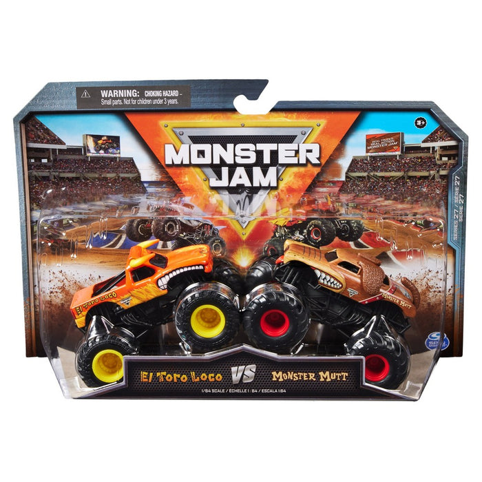 Monster Jam 1:64 Scale - 2pk EL TORO LOCO VS MONSTER MUTT
