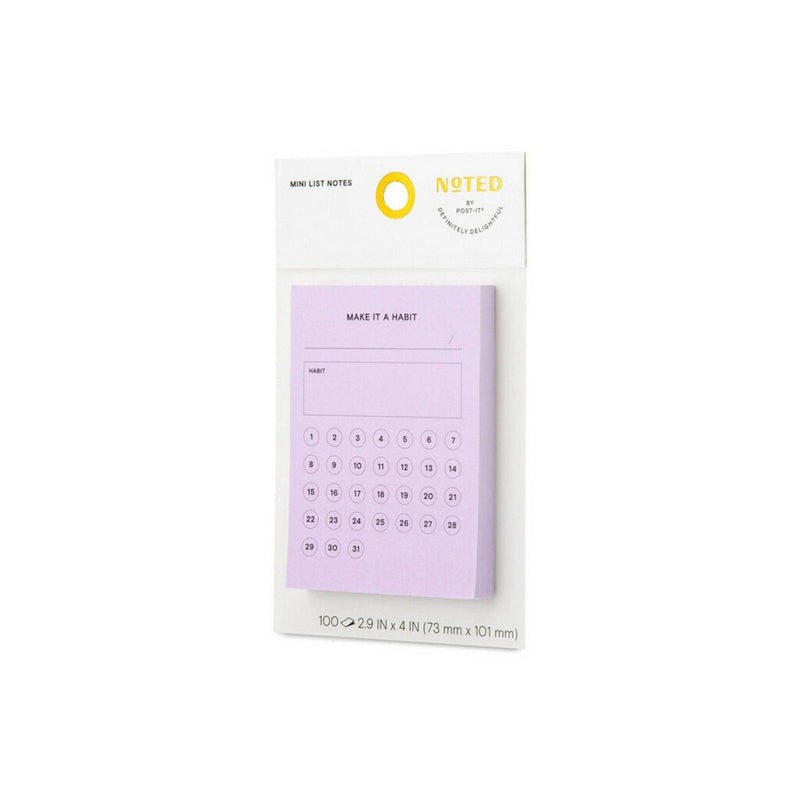 Post-it Habit Mini List Notes 4"x2.9" - Purple