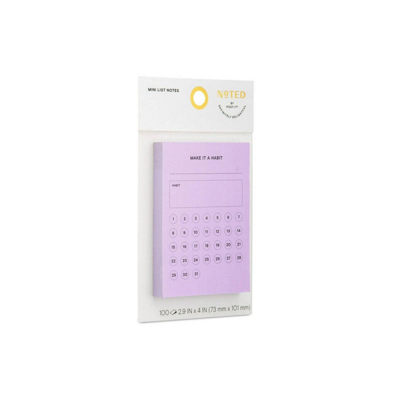 Post-it Habit Mini List Notes 4"x2.9" - Purple