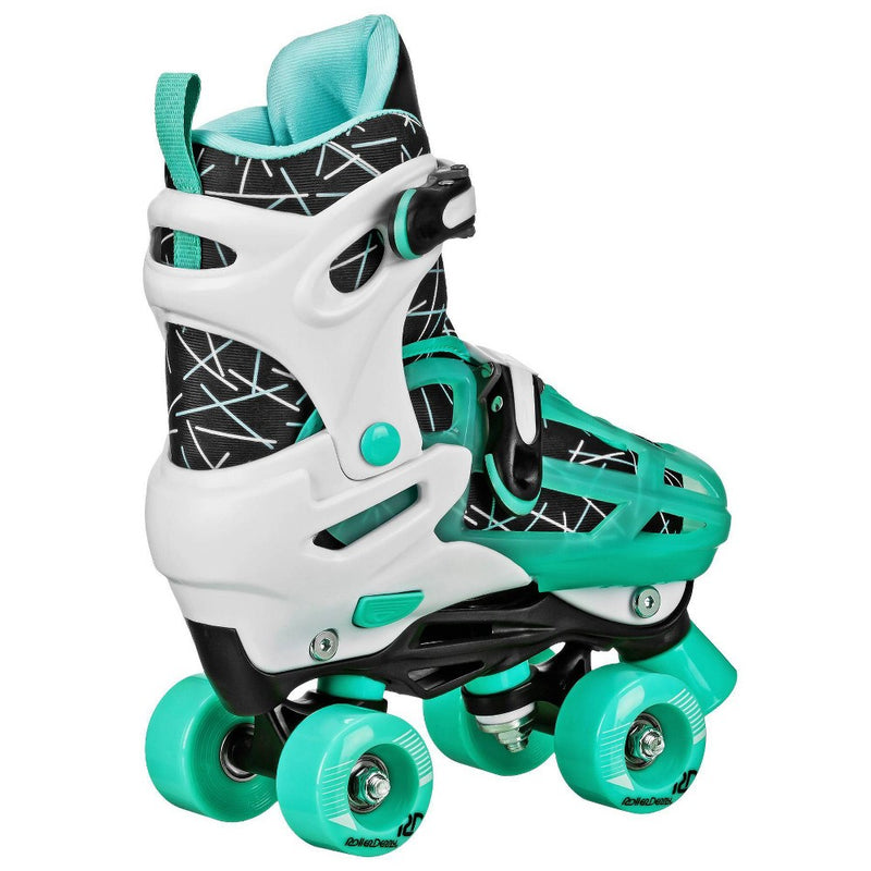 Roller Derby Mint Prodigy Kids' Adjustable Inline-Quad Combo Skates - White/Mint Green M (3-6)