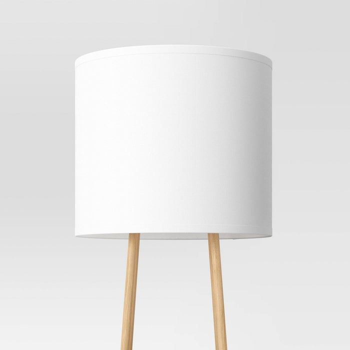 68"x20" Shelf Floor Lamp Black/Natural - Threshold (LOCAL PICKUP ONLY)
