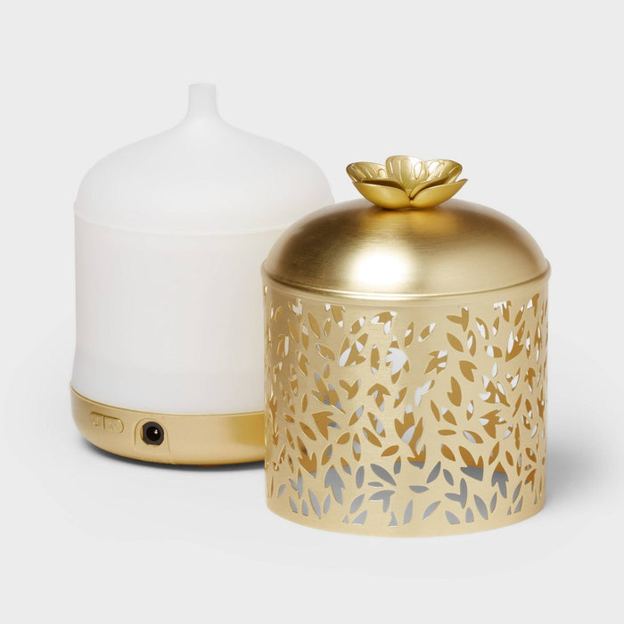 Gold Metal Flower Cutout 200ml Medium Diffuser - Threshold