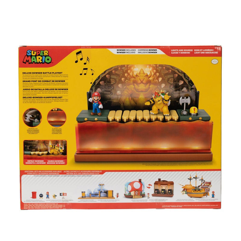Nintendo Super Mario Deluxe Bowser Battle Action Figure Playset