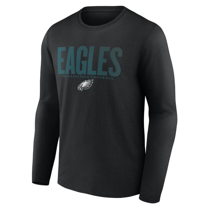 NFL Philadelphia Eagles Men's Transition Black Long Sleeve T-Shirt - XXL
