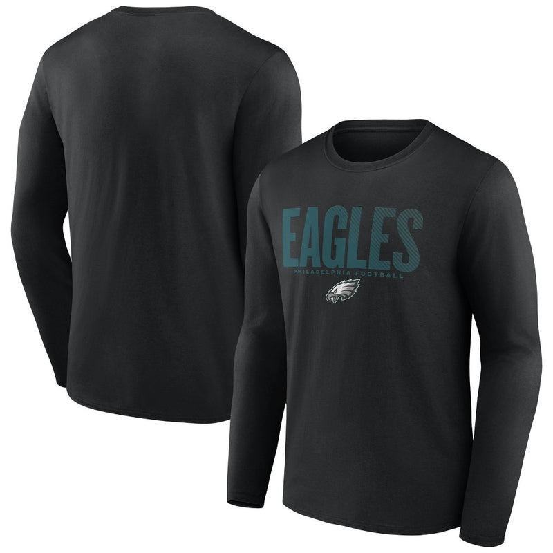 NFL Philadelphia Eagles Men's Transition Black Long Sleeve T-Shirt - XXL