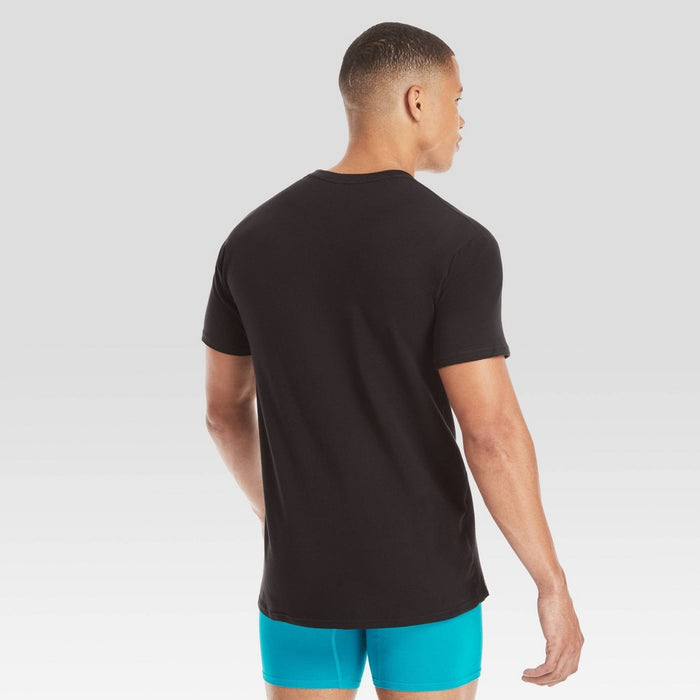 Hanes Premium Black Label Men's 3pk Crewneck Undershirt - Black S