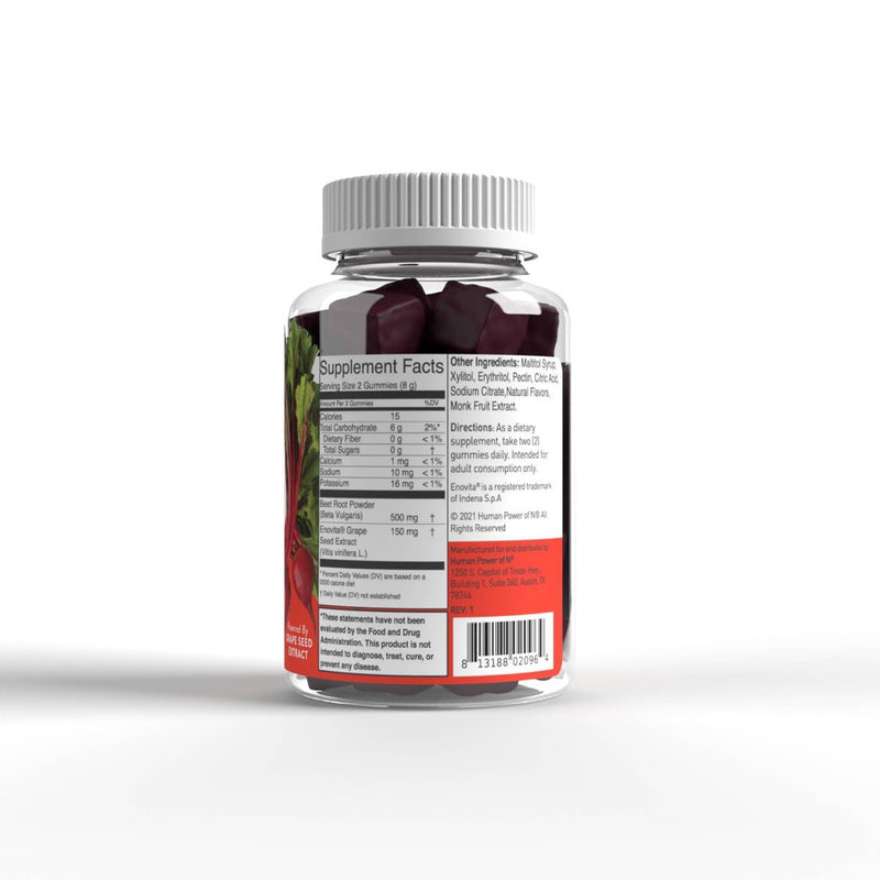 SuperBeets Sugar Free Circulation Vegan Gummies - Pomegranate - 60ct