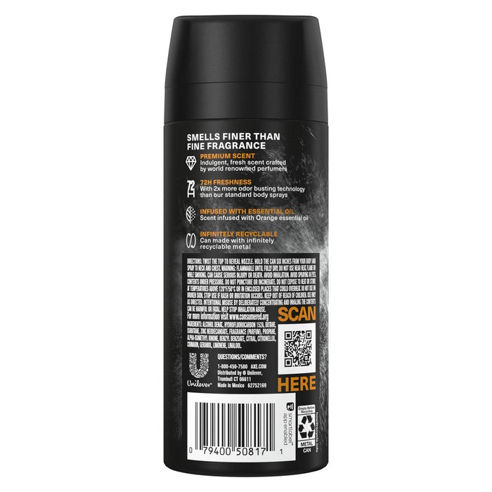 Axe Fine Black Vanilla Fragrance Collection - 4oz