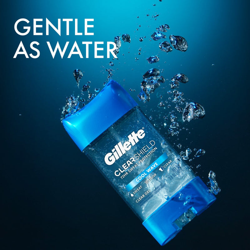Gillette Clear Gel Antiperspirant Deodorant for Men - Cool Wave - 3.8oz
