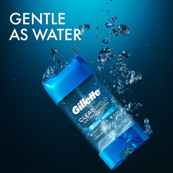 Gillette Clear Gel Antiperspirant Deodorant for Men - Cool Wave - 3.8oz