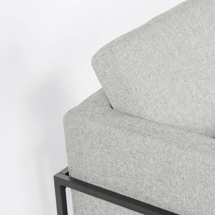 Modern Metal Frame Accent Chair Sustainable Gray Woven - HomePop (LOCAL PICKUP ONLY)