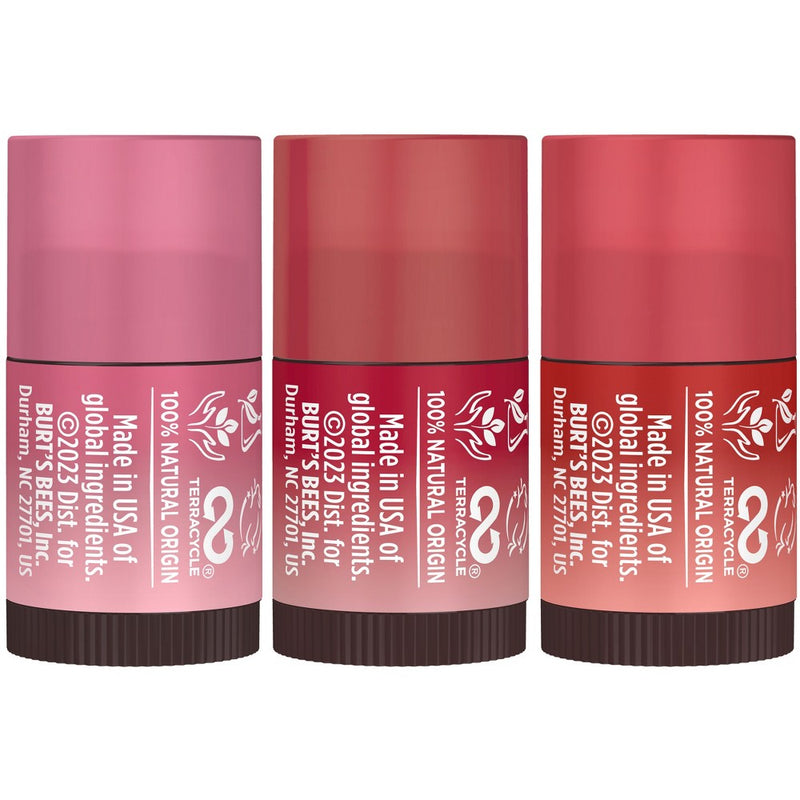 Burt's Bees LB Mini Rose + Red Dahlia + Hibiscus Mini Lip Balms Gift Set - 3ct
