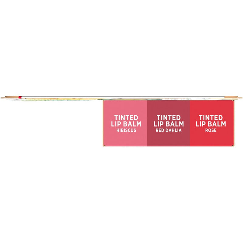 Burt's Bees LB Mini Rose + Red Dahlia + Hibiscus Mini Lip Balms Gift Set - 3ct
