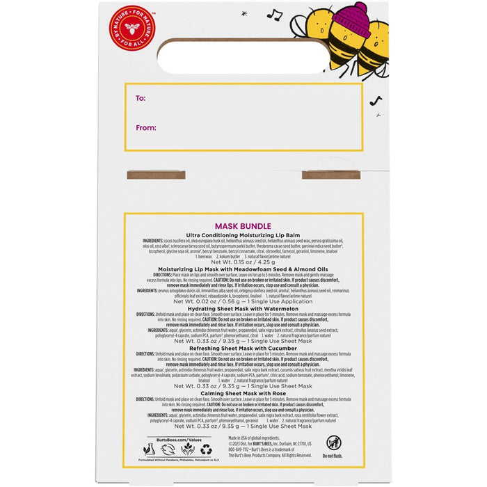 Burt's Bees Face Mask Bundle Gift Set - 5pc