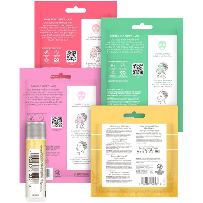 Burt's Bees Face Mask Bundle Gift Set - 5pc