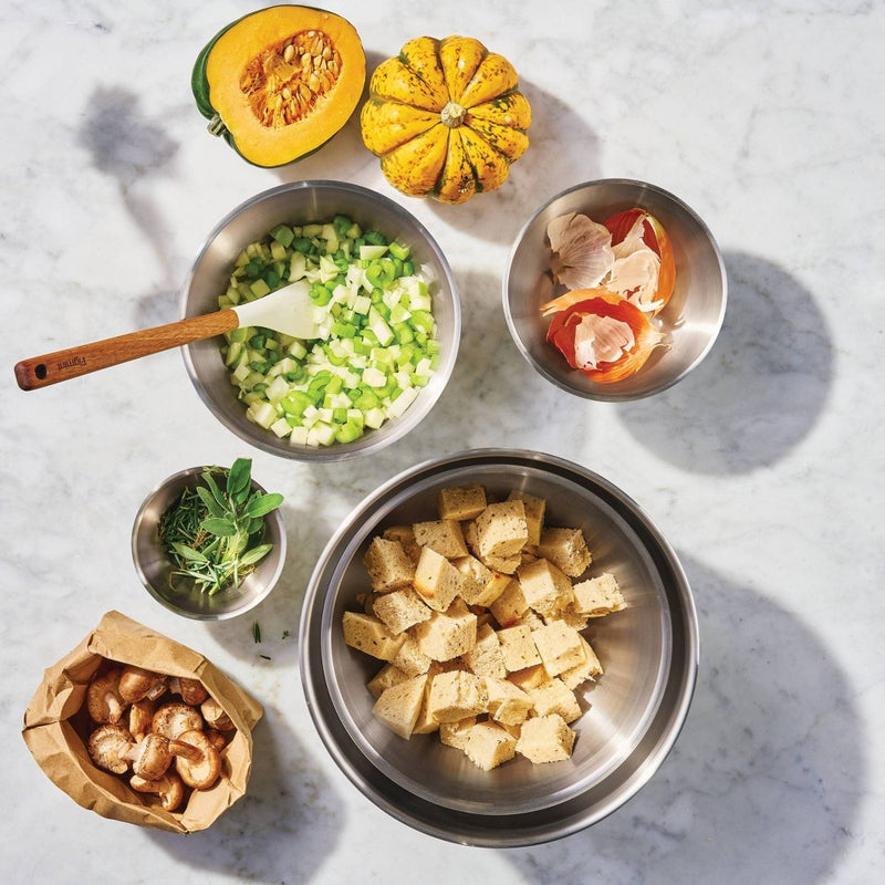 5pc Stainless Steel Non-Slip Mixing Bowls (no lids) Silver - Figmint