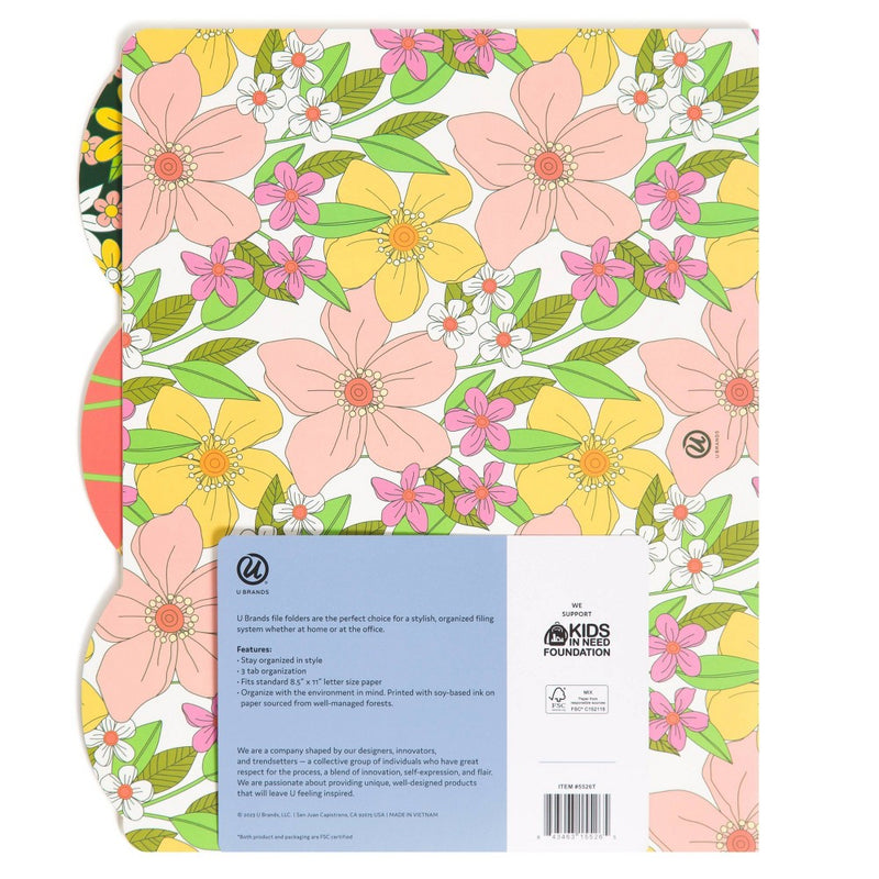 U Brands 6ct File Folders - Pop Florals