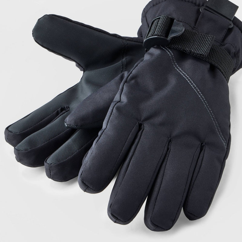 Boys' Onyx Ski Solid Gloves - All in Motion Black 4-7