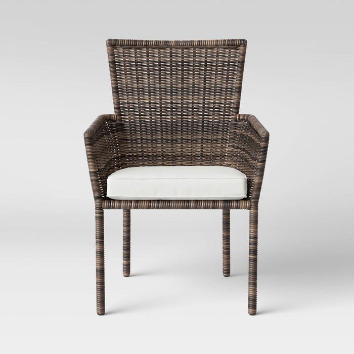 Monroe 2pk Patio Stack Dining Chairs Linen - Threshold (LOCAL PICKUP ONLY)