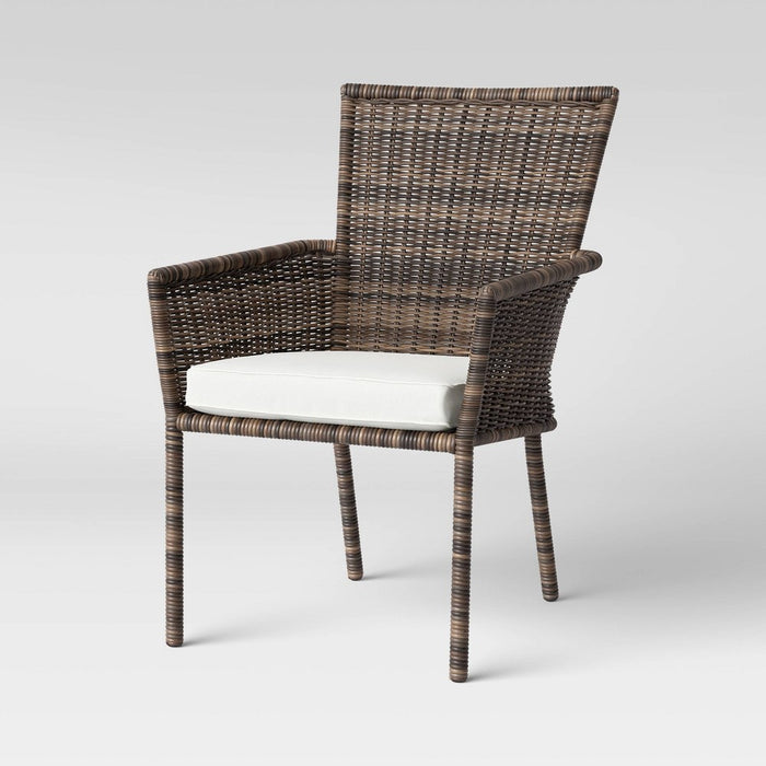Monroe 2pk Patio Stack Dining Chairs Linen - Threshold (LOCAL PICKUP ONLY)