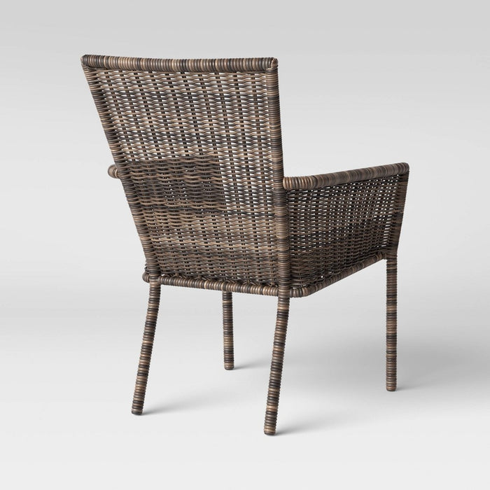 Monroe 2pk Patio Stack Dining Chairs Linen - Threshold (LOCAL PICKUP ONLY)