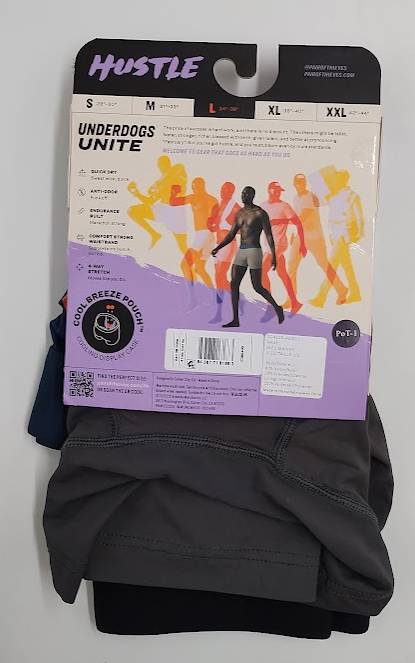 Pair of Thieves Men's Hustle Outdoor Boxer Briefs 2pk Blue/Gray L