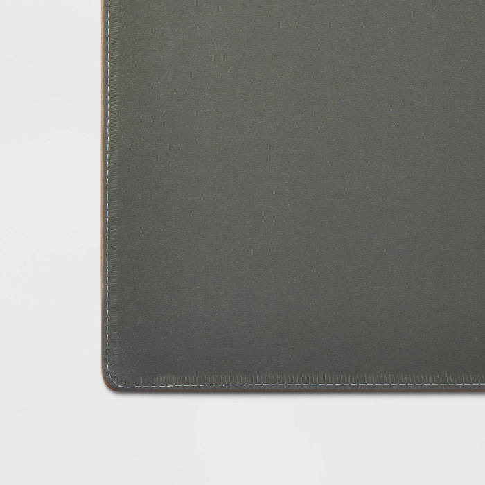 Faux Leather Desk Pad Brown - Threshold