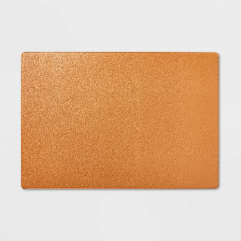Faux Leather Desk Pad Brown - Threshold (LOCAL PICKUP ONLY)