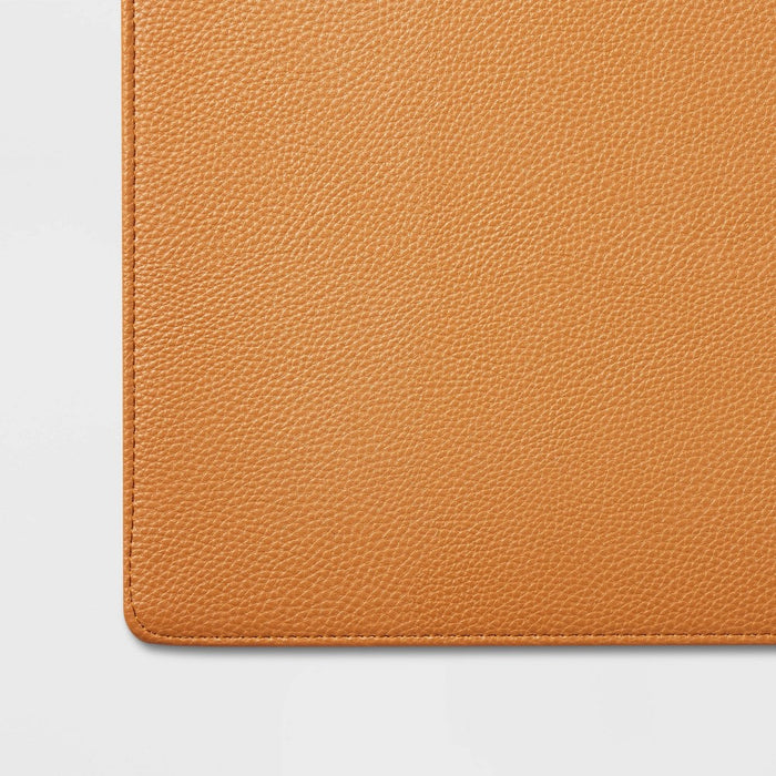 Faux Leather Desk Pad Brown - Threshold