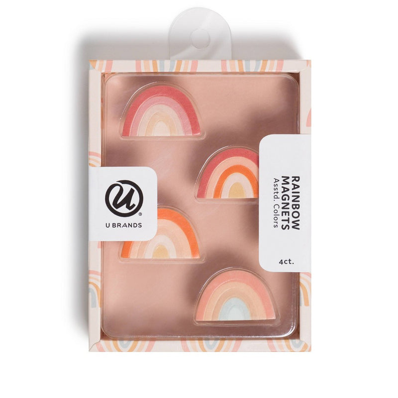 U Brands 4ct Rainbow Magnets - Warm Neutrals