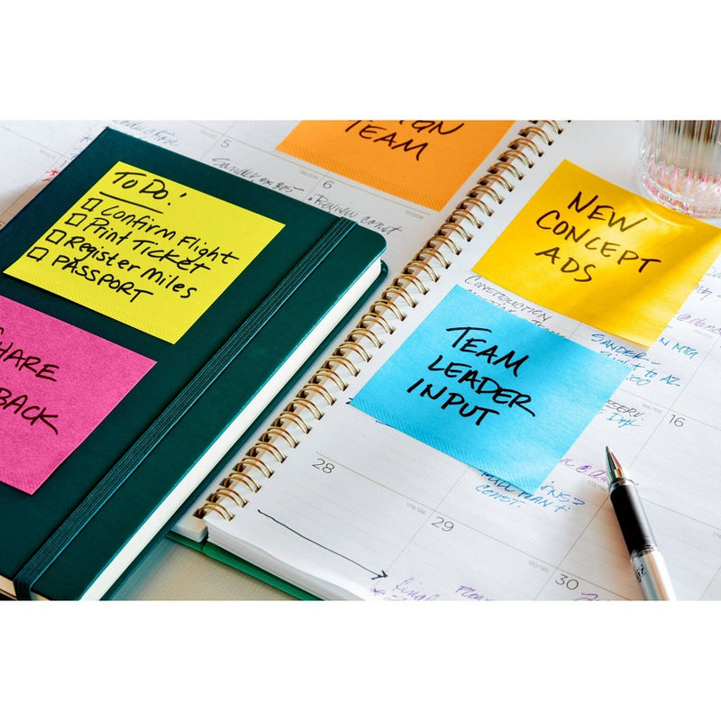 Post-it 4pk 3" x 3" Super Sticky Full Adhesive Notes 30 Sheets/Pad - Energy Boost Collection