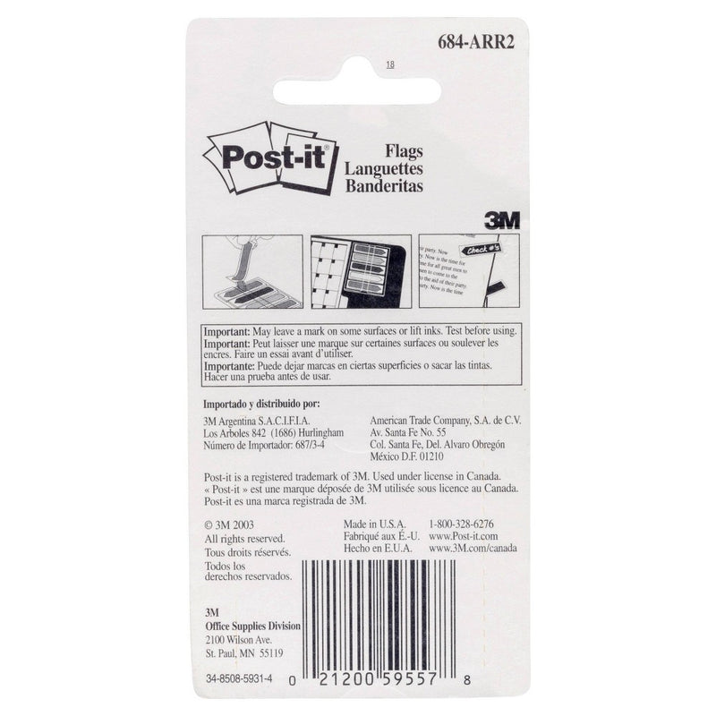 Post-it 100ct .47" Arrow Flags with On-the-Go Dispenser - Assorted Bright Colors